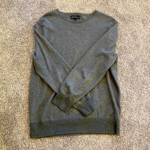 Large J.Crew Mercantile line sweater. Gray with specs of white